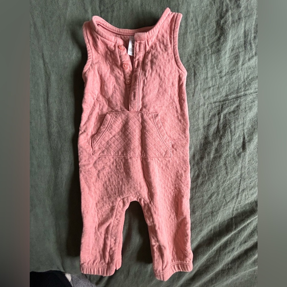 Pink Sleeveless Kids Romper